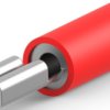 Insulated flat plug sleeve, 2.79 x 0.79 mm, 0.3 to 1.5 mm², AWG 22 to 16, phosphor bronze, tin-plated, red, 165566-2