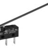 Subminiature snap-action switche, On-On, plug-in connection, Long hinge lever, 0.18 N, 5 A/125 VAC, 1 A/48 VDC, IP50