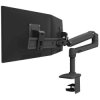Ergotron 45-489-224 LX Dual Arm Desk Mount Black Adjustable 15"-25" Monitors