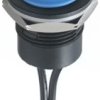 Pushbutton, 1 pole, blue, unlit , 2 A/24 V, mounting Ø 16.2 mm, IP65/IP67, IAR3F1100