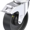 Blickle 951784 LER-PP 125KA-FI-EL Rolka obrotowa z blachy stalowej Średnica koła: 125 mm Maksymalne obciążenie: 150 kg 1