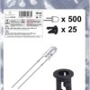 Quadrios 25O223 Akcesoria LED biały okrągły 3 mm 8000 mcd 20 mA 3.0 V