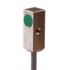 Czujnik indukcyjny 20x8x8mm zabudowany Sn: 2mm 10-30V DC PNP NO kabel 2m PVC odlew cynkowy niklowany IP67 IB090104