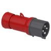 CEE plug, 4 pole, 32 A/380-415 V, red, 6 h, IP44, PKE32M434