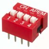 Przełącznik DIP 4-pozycyjny SPST THT 25 mA -40 → +85°C
