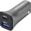 VOLTCRAFT CPS-38W/ 2 VC-RA381 Ładowarka USB 38 W 1x USB-A, 1x USB-C® srebrny czarny samochód osobowy