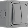 Włącznik światła, 20A, 250V, 2-przyciskowy, 1-biegunowy, IP66 Storm, BG Electrical
