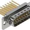 D-Sub plug, 15 pole, standard, equipped, straight, wire-wrap, 09670155616