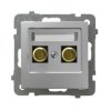 AS Gniazdo głośnikowe pojedyncze (przyłączalność przewodów 6mm2) srebrne GGN-1G/m/18 OSPEL