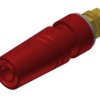 SAB 2600 G M4 Au RT Gniazdo bezp. 4mm, przyłącze M4, 32A, czerwone, Hirschmann, 972357701, SAB2600GAURT