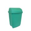 Pojemnik na odpady 50L, kolor: Zielony, materiał: Plastikowy, RS PRO Uchylna