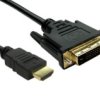 Zespół Cyfrowych Kabli Wideo I Monitorowych 1M Wtyk Hdmi To Męskie Dvi-D Czarny