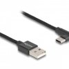 Kabel DeLOCK USB 2.0 typu A męski na USB typu C męski kątowy 0,5 m czarny