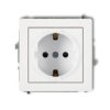 Deco Gniazdo Pojedyncze Z/U Schuko Biały Dgp-1Sp