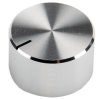 Pokrętło potencjometru oś: 6.4mm średnica: 22mm Okrągłe Aluminium Srebrny RS PRO