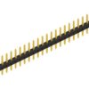 Pin header, 30 pole, pitch 2 mm, straight, black, 10062112