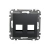 Płytka centralna AMP MOL kat. 5e/6 UTP, czarny antracyt, Sedna Design i Elements SDD114444C