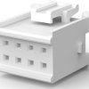 Plug housing, 8 pole, pitch 2.5 mm, straight, white, 1969540-8