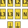 Oznacznik kablowy HellermannTyton WIC2-L1,L2,L3,N,Earth-PA66-YE (1000) 561-02303, 1 szt.