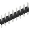 Pin header, 8 pole, pitch 2.54 mm, straight, black, 10058237