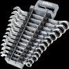 44665 Ring ratchet spanner set, width 8-19, 13 pieces