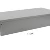 Obudowa Aluminium, stal szerokość zew. 203 mm długość zew. 406 mm wys. zew. 76 mm Hammond Szary