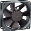 DC axial fan, 12 V, 80 x 80 x 25.4 mm, 78 m³/h, 37 dB, slide bearing, ebm-papst 8412 N/2 GHP