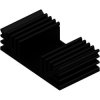 Extruded heatsink, (L x W x H) 50 x 88 x 25 mm, 3 to 1.75 K/W, black anodized, SK 79 50 SA