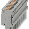 Plug, push-in connection, 0.14-1.5 mm², 14 pole, 17.5 A, 6 kV, gray, 3212633