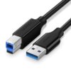Ugreen Kabel Usb 3.0 A / B (Wtyk / Wtyk Dwustronny) Czarny 1M