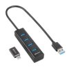 Sharkoon 4044951037582 | USB 3.2 Gen 1 (3.1 Gen 1) Type-C Hub | 5000 Mbit/s | Zwart