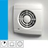 Wentylator domowy VENTRO II 100 WC+ (LS) klapka zwrotna, wyłącznik czasowy, kontrolka LED, fi 100 mm, kolor biały
