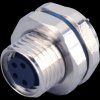 48978 M8 connector, 4-pin, PCB, rear wall mounting