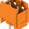 Pin header, 2 pole, pitch 5.08 mm, straight, orange, 2445180000
