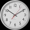 CLWA110WT Wall clock, diameter: 300 mm, plastic, silver/white