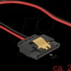 85336 2 pin female > SATA 15 pin, metal clip, 20 cm