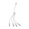Rozgałęźnik DC 5.5X2.1 4W-1G biały 32cm 22/20awg