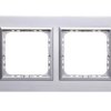 SONATA Ramka podwójna aluminium / srebrna matal R-2RAC/35/38