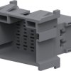 Plug, unequipped, 15 pole, straight, 3 rows, gray, 1-967628-6