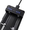 Ładowarka XTAR FC2 do ogniw Li-ION/ Ni-MH/ Ni-CD, 2 kanały, Ładowarka XTAR FC2 do ogniw 10440-26650 USB-C Li-ION/ Ni-MH/ Ni-CD 2