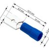 20szt. KONEKTOR IZOLOWANY PŁASKI MĘSKI NIEBIESKI NA PRZEWÓD 4,8x0,8mm