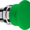 Pushbutton, unlit, groping, waistband round, green, front ring silver, mounting Ø 22 mm, ZB4BC3