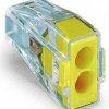 Cable connector, 1 pole, 0.75-2.5 mm², clamping points: 2, yellow, push-in wire connection, 24 A, 773-102