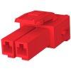 Plug housing, 2 pole, pitch 3.96 mm, straight, red, 177898-2