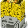 Distribution block, push-in connection, 0.14-2.5 mm², 6 pole, 17.5 A, 6 kV, yellow/black, 3002980