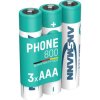 Nickel metal hydride-battery, 1.2 V, 800 mAh, HR03, AAA, 5030142, package with 3 pieces