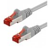 Patchcord S/FTP kat.6 PiMF kabel sieciowy LAN 2x RJ45 linka szary 0,25m