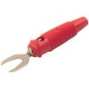 SKS Hirschmann 930 584-101 Laboratory Plug with Fork Terminal KB 2 DC 30A Red