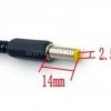 Wtyk DC 2,5/5,5mm - widełkowy L= 14mm