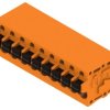 PCB terminal, 9 pole, pitch 5 mm, AWG 24-12, 20 A, spring-clamp connection, orange, 1331780000